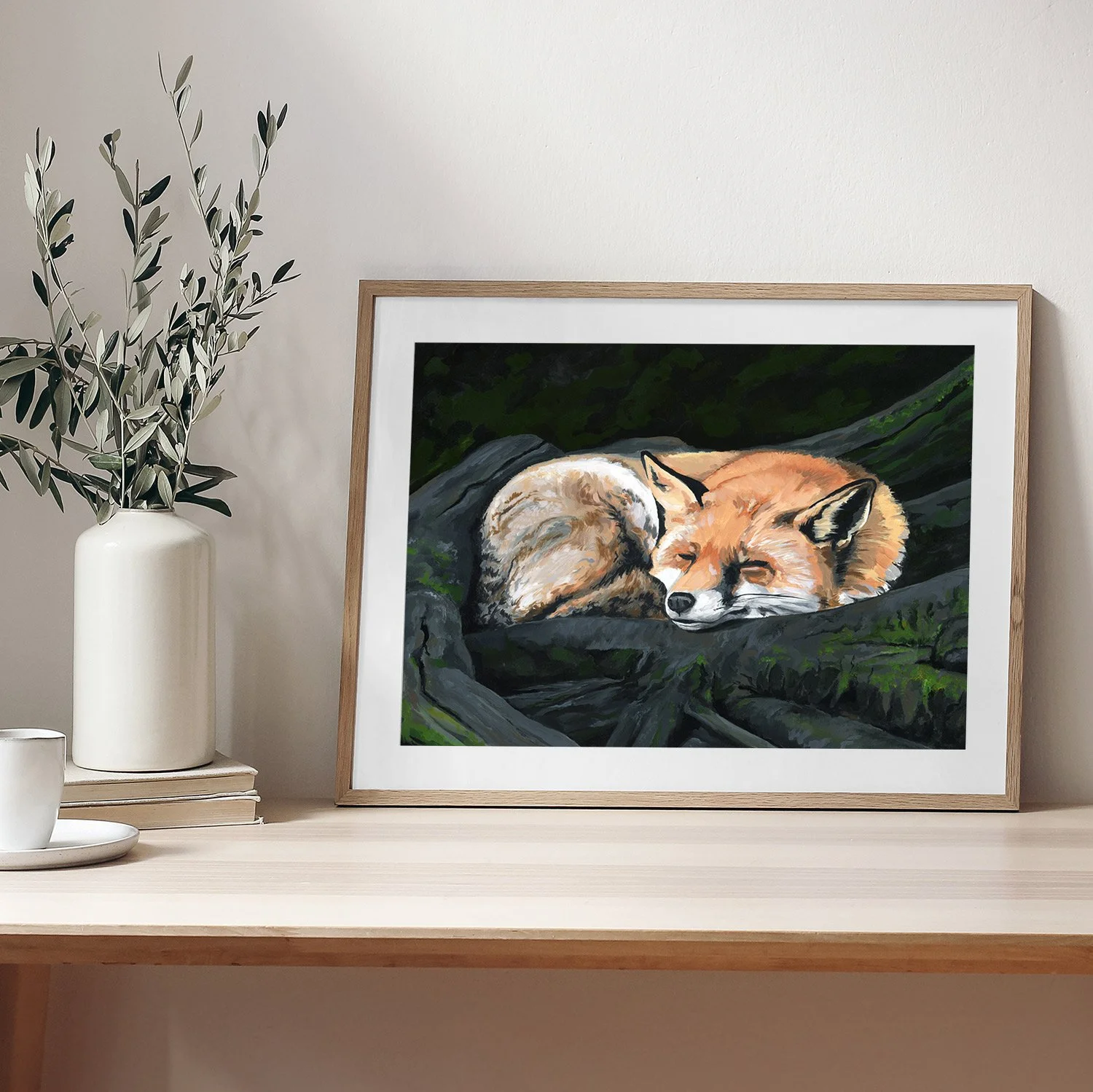 Sleeping Fox | Final Art Print — Kasey Melissa Art